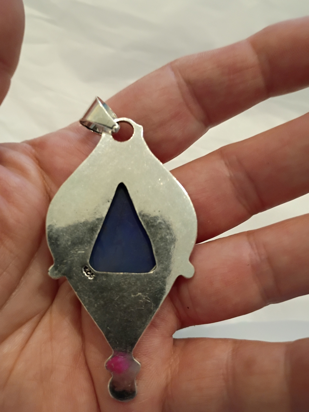 Handcrafted Blue Druzy Pendant Stunning! - Picture 6 of 6